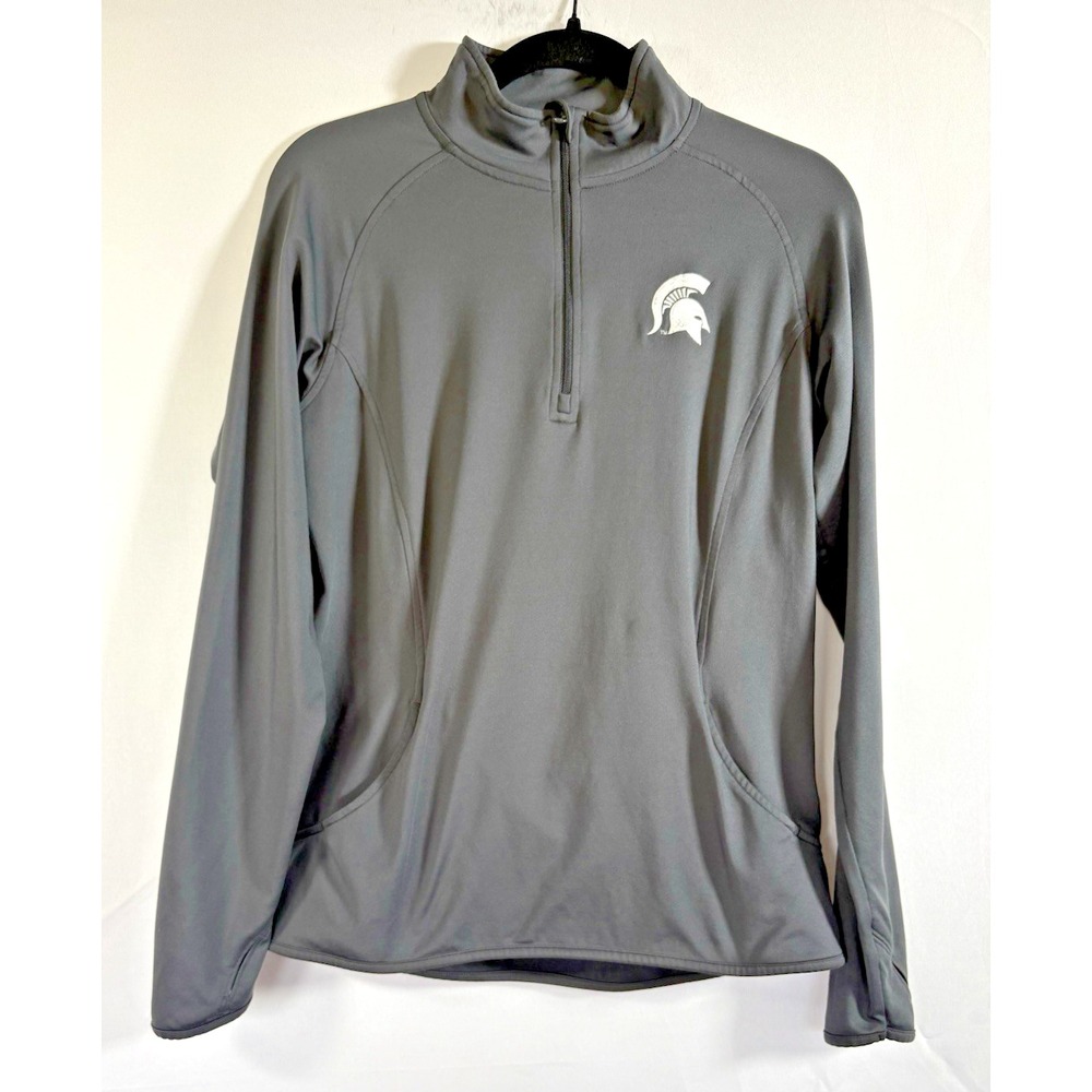 Sport-tek womans golf sweatshirt size M lightweight michigan state 1/4 zip